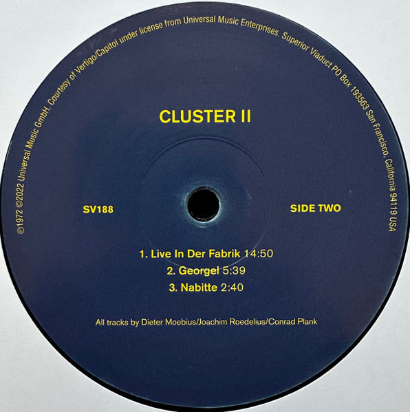 Cluster : Cluster II (LP, Album, RE)