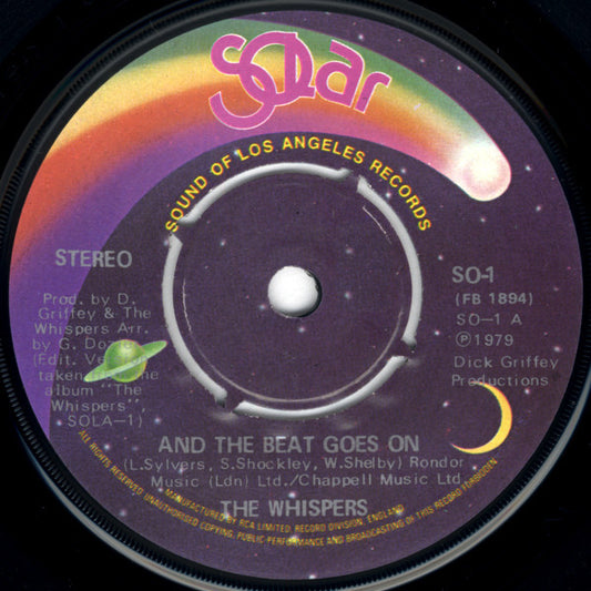 The Whispers : And The Beat Goes On (7", Fou)