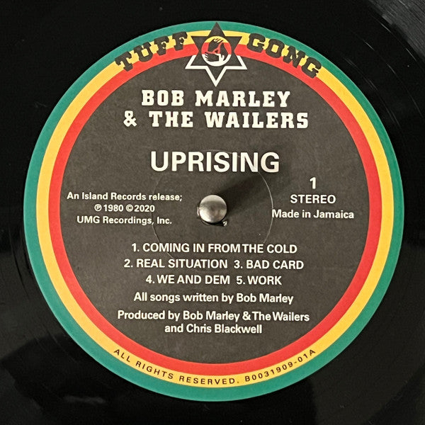 Bob Marley & The Wailers : Uprising (LP, Album, Ltd, Num, RE)