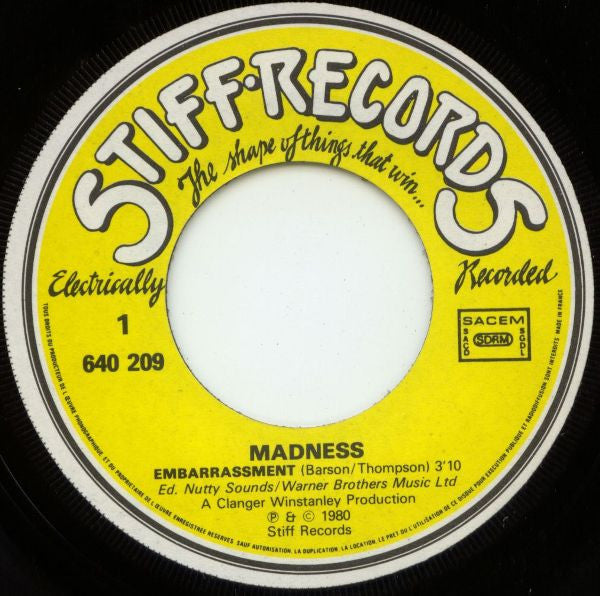 Madness : Embarrassment (7", Single)