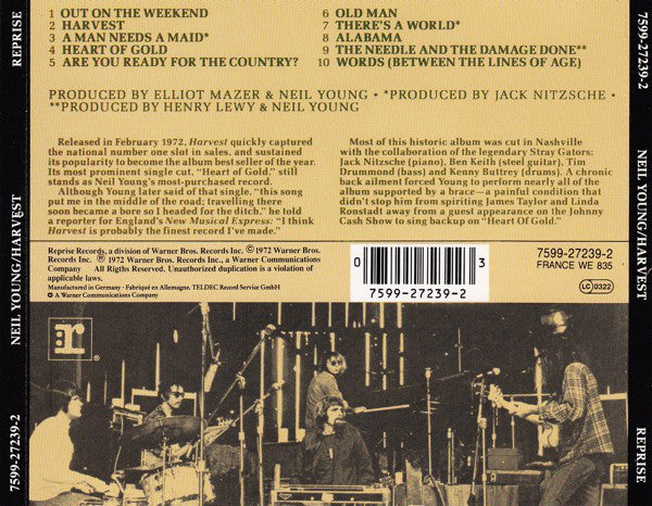 Neil Young : Harvest (CD, Album, RE)