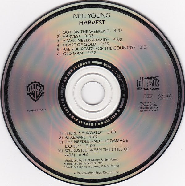 Neil Young : Harvest (CD, Album, RE)