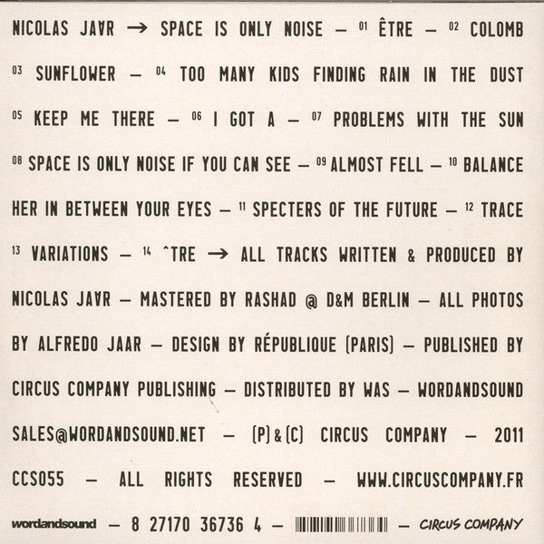Nicolas Jaar : Space Is Only Noise (LP, Album)