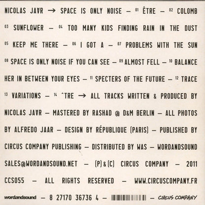 Nicolas Jaar : Space Is Only Noise (LP, Album)