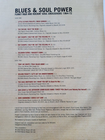 Various : Blues & Soul Power (2xLP, Comp, RM)