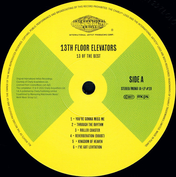 13th Floor Elevators : 13 Of The Best (LP, Comp)