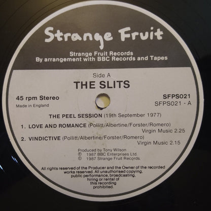 The Slits : The Peel Sessions (12")