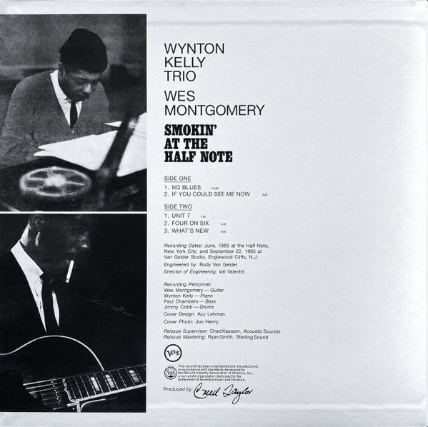 Wynton Kelly Trio / Wes Montgomery : Smokin' At The Half Note (LP, Album, RE, RM, 180)
