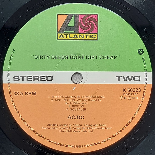 AC/DC : Dirty Deeds Done Dirt Cheap (LP, Album, RP)