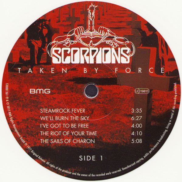 Scorpions : Taken By Force (LP, Album, RE, RM, S/Edition, Whi)