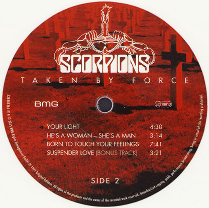 Scorpions : Taken By Force (LP, Album, RE, RM, S/Edition, Whi)