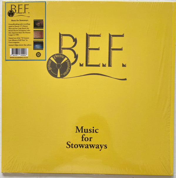 B.E.F.* : Music For Stowaways (LP, Album, Ltd, RE, RM, Blu)