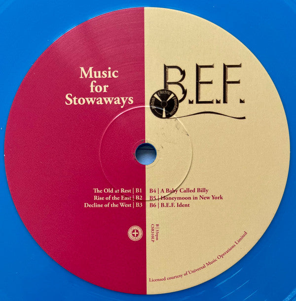 B.E.F.* : Music For Stowaways (LP, Album, Ltd, RE, RM, Blu)