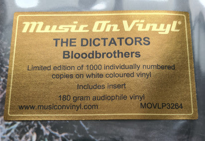 The Dictators : Bloodbrothers (LP, Ltd, Num, RM, Whi)
