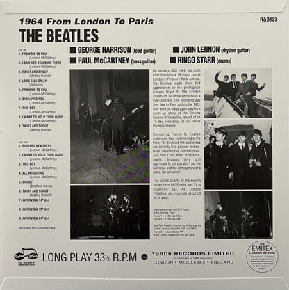 The Beatles : From London To Paris 1964 (LP, Mono, Unofficial)