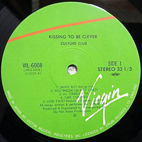 Culture Club = カルチャー・クラブ* : Kissing To Be Clever = ミステリー・ボーイ (LP, Album, 2nd)