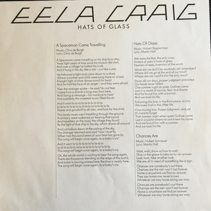 Eela Craig : Hats Of Glass (LP, Album)