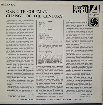 Ornette Coleman : Change Of The Century (LP, Album, RE)