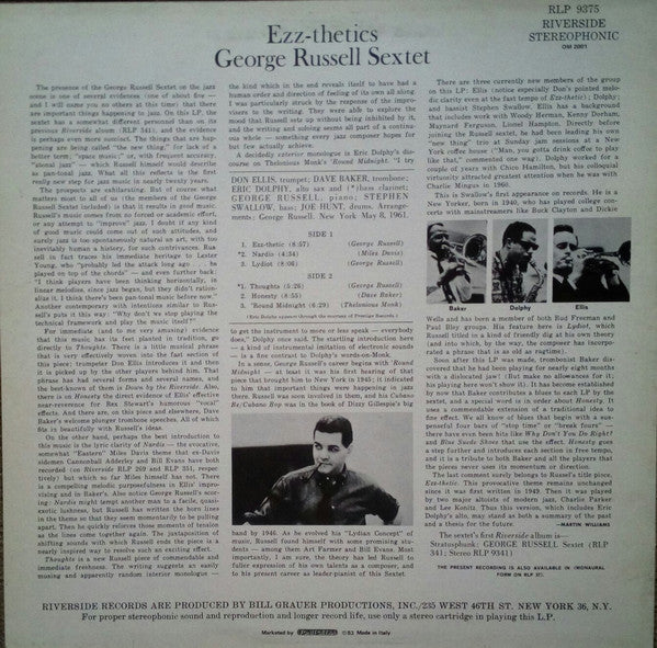 George Russell Sextet* : Ezz-thetics (LP, Album, RE)