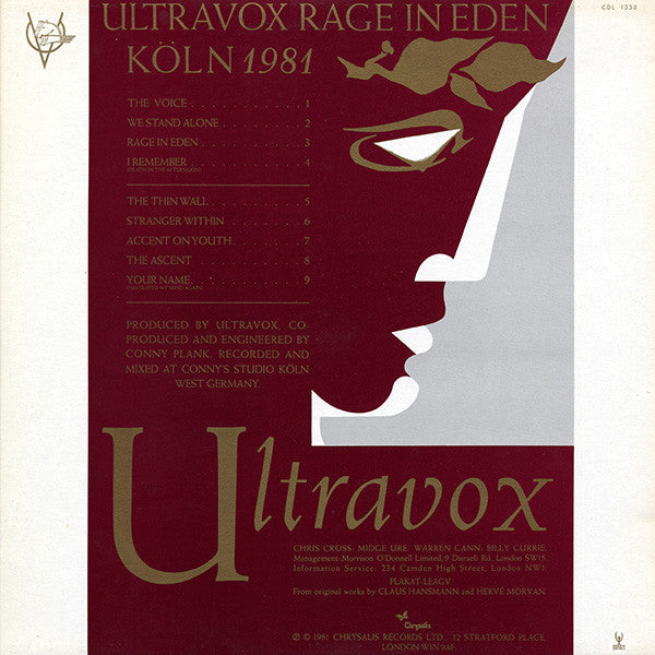 Ultravox : Rage In Eden (LP, Album)