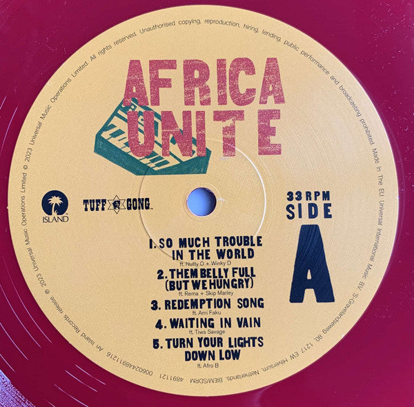 Bob Marley & The Wailers : Africa Unite  (LP, Album, Ltd, Red)