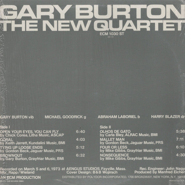 Gary Burton : The New Quartet (LP, Album, Pol)