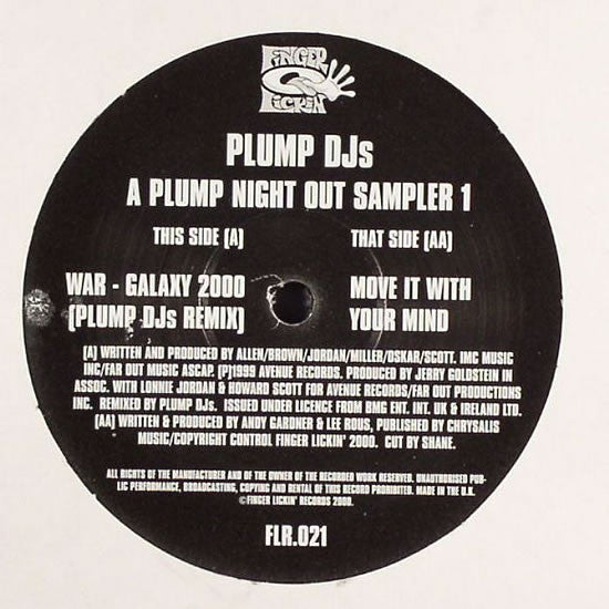 Plump DJs : A Plump Night Out (Sampler One) (12", Smplr)