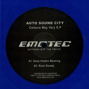 Auto Sound City : Colours May Vary EP (12", Blu)