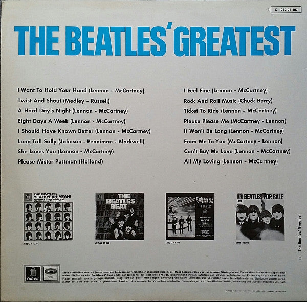 The Beatles : The Beatles' Greatest (LP, Comp, M/Print, RE)