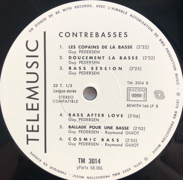 Guy Pedersen : Contrebasses (LP, RE)