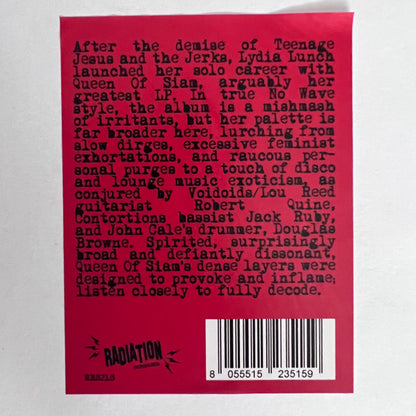 Lydia Lunch : Queen Of Siam (LP, Album, RE)