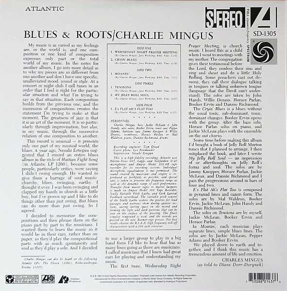 Charlie Mingus* : Blues & Roots (2x12", Album, RE, RM, RTI)