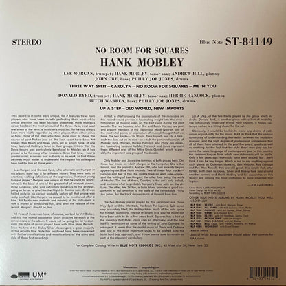 Hank Mobley : No Room For Squares (LP, Album, RE, 180)