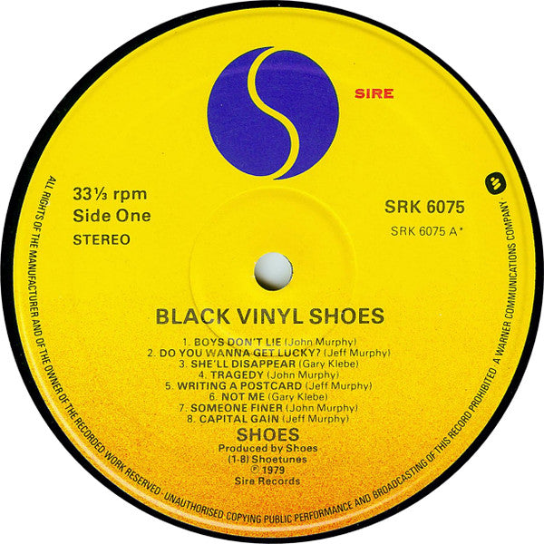 Shoes : Black Vinyl Shoes (LP, Album, RE)