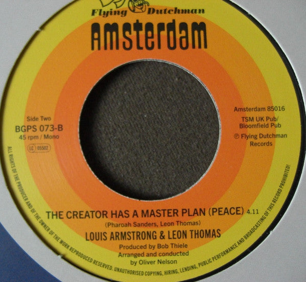 Leon Thomas / Louis Armstrong & Leon Thomas : The Creator Has A Master Plan (Peace) (7", Single)