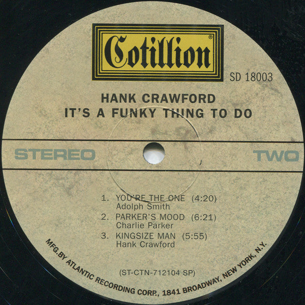 Hank Crawford : It's A Funky Thing To Do (LP, RE)