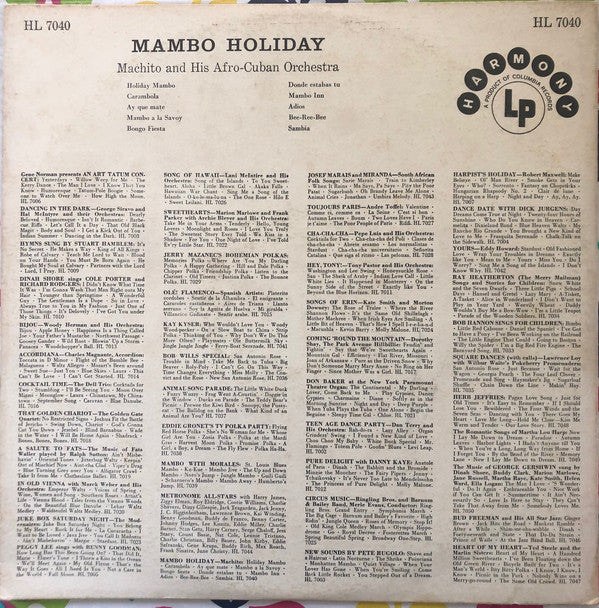 Machito And His Afro-Cuban Orchestra* : Mambo Holiday (LP, Album, Comp)