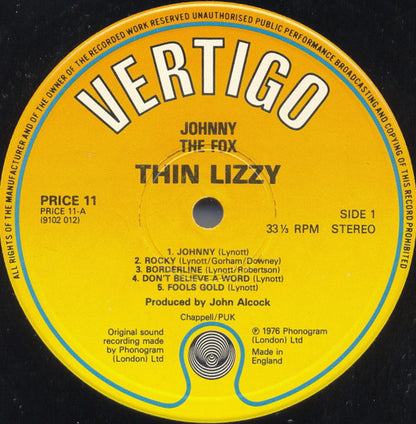 Thin Lizzy : Johnny The Fox (LP, Album, RE)