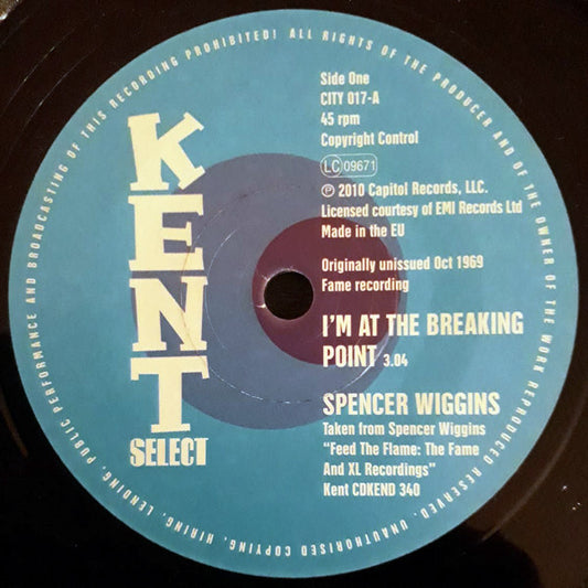 Spencer Wiggins : I'm At The Breaking Point / Make Me Yours (7")