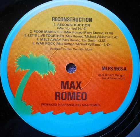 Max Romeo : Reconstruction (LP, Album)