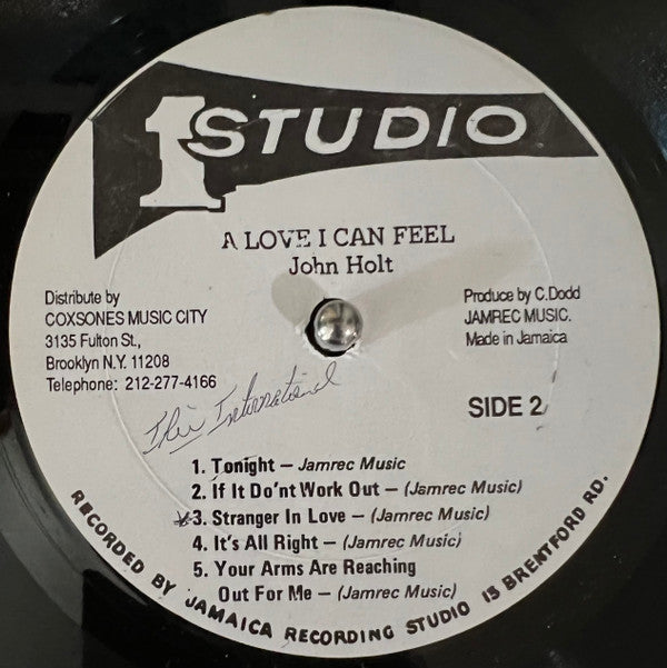 John Holt : A Love I Can Feel (LP, Album, RE)