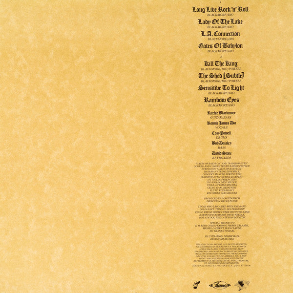 Rainbow = レインボー* : Long Live Rock 'N' Roll = バビロンの城門 (LP, Album, Gat)