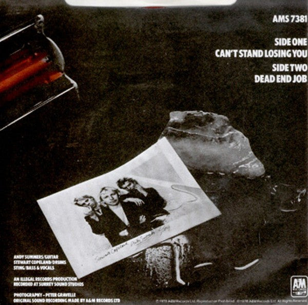 The Police : Can't Stand Losing You (7", RE, Red)