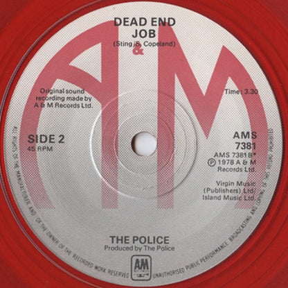 The Police : Can't Stand Losing You (7", RE, Red)