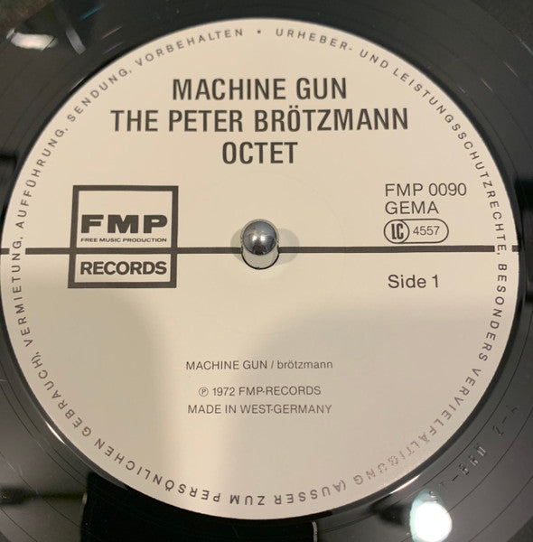 The Peter Brötzmann Octet* : Machine Gun (LP, Album, RE)