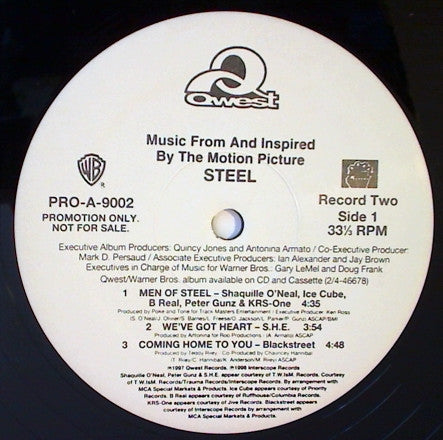 Various : Music From And Inspired By The Motion Picture Steel (2xLP, Comp, Promo)