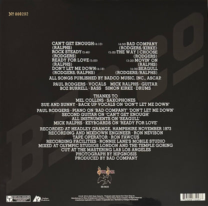 Bad Company (3) : Bad Company (2x12", Album, Ltd, Num, RE, RM, 180)