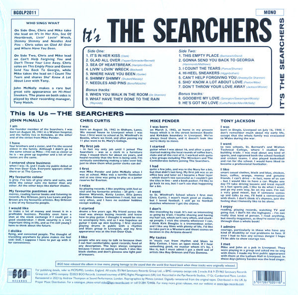 The Searchers : It's The Searchers (LP, Album, Mono, RE, RM)