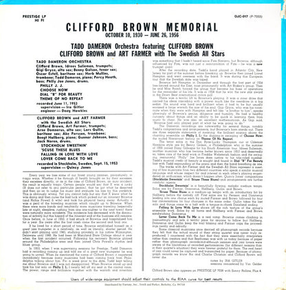 Clifford Brown : Memorial (LP, Comp, Mono, RE, RM, Ter)
