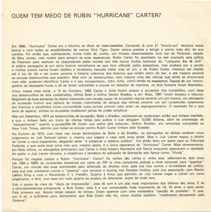 Bob Dylan : Quem Tem Medo De Rubin "Hurricane" Carter? (7")